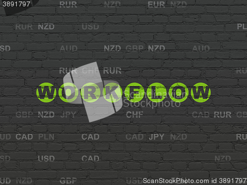 Image of Business concept: Workflow on wall background