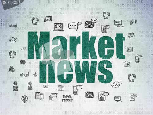 Image of News concept: Market News on Digital Data Paper background