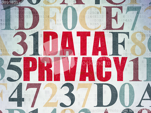 Image of Safety concept: Data Privacy on Digital Data Paper background