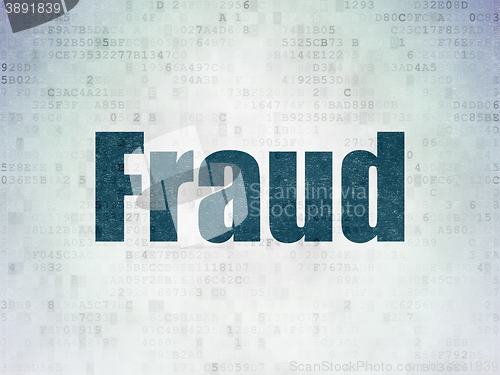 Image of Safety concept: Fraud on Digital Data Paper background