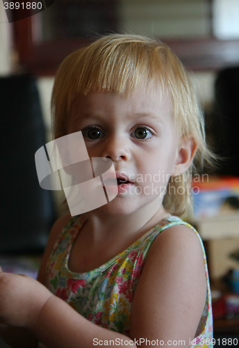 Image of Portrait of cute young girl