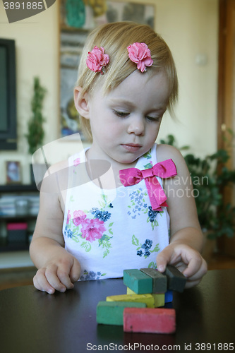 Image of Young girl playing