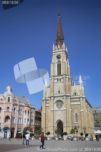 Image of NOVI SAD, SERBIA - APRIL 03: View of Liberty Square (Trg Slobode