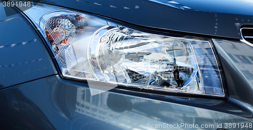 Image of Xenon or LED light of a modern car