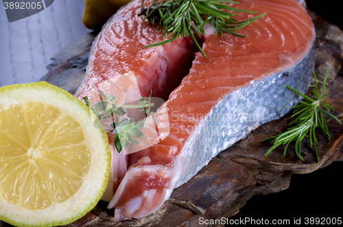 Image of Raw Salmon Steak