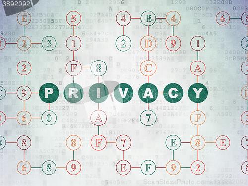 Image of Safety concept: Privacy on Digital Data Paper background