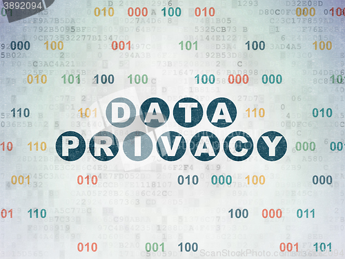 Image of Security concept: Data Privacy on Digital Data Paper background