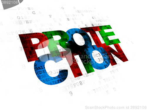 Image of Security concept: Protection on Digital background