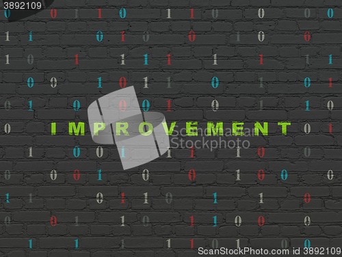 Image of Finance concept: Improvement on wall background