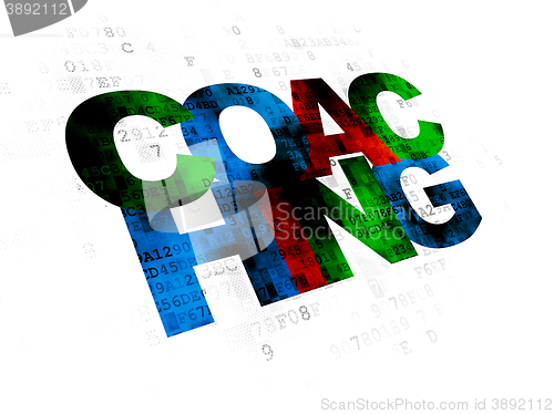 Image of Learning concept: Coaching on Digital background