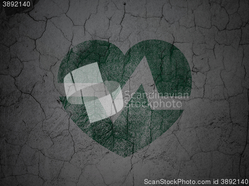 Image of Healthcare concept: Heart on grunge wall background