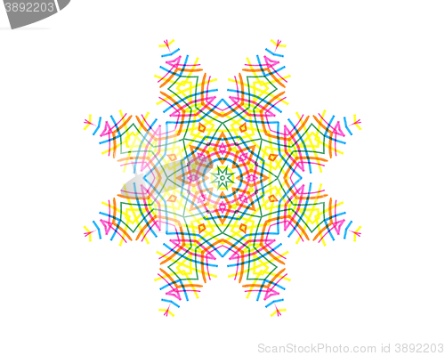 Image of Abstract concentric pattern from color lines