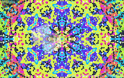 Image of Bright multi-color mosaic pattern