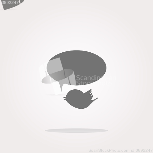 Image of vector isolated internet web icon with bird and cloud sign. Web Icon Art. Graphic Icon Drawing