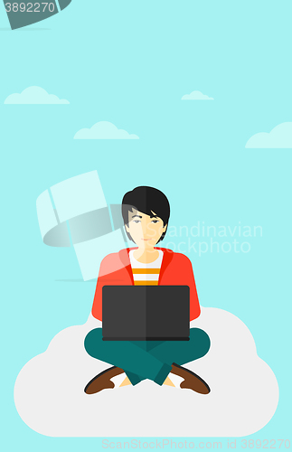 Image of Man working on laptop.