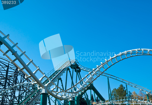 Image of curved coaster construction