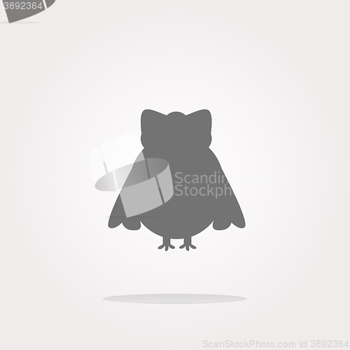 Image of vector Owl - icon web button isolated. Web Icon Art. Graphic Icon Drawing