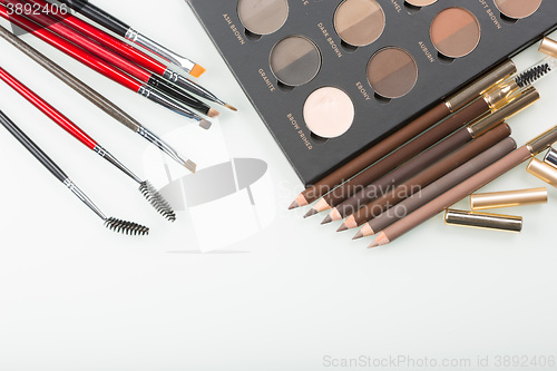 Image of shadows eye and eyebrow set on table