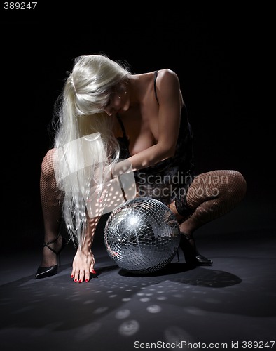 Image of dark glitterball dance