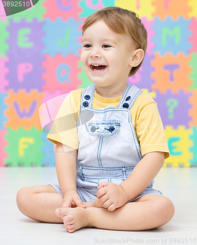 Image of Little boy is smiling