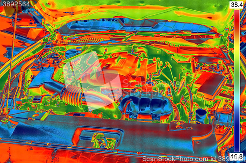 Image of Thermal Image of Car Engine