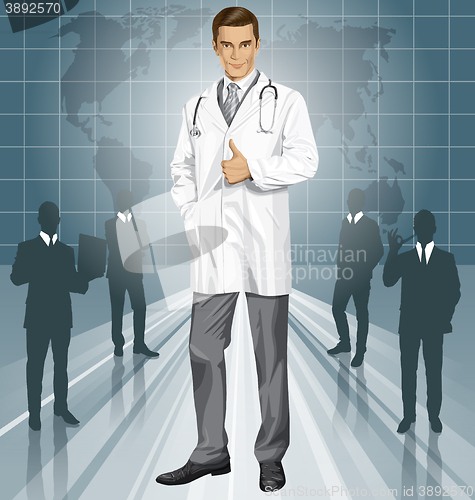 Image of Vector Doctor With Stethoscope