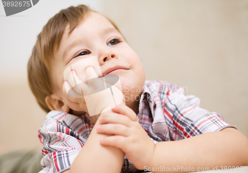 Image of Portrait of a cute little boy