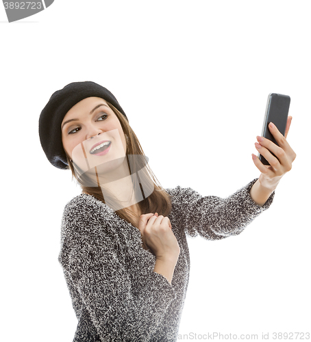 Image of Woman Taking a Selfie