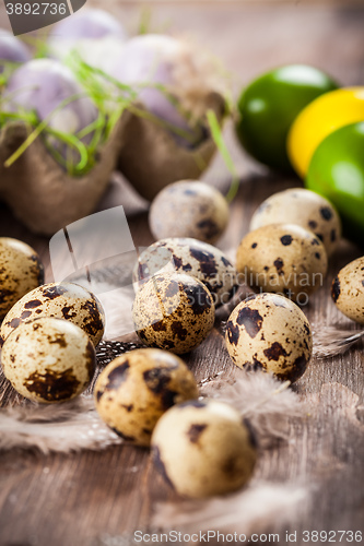 Image of Easter eggs with nest