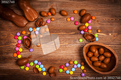 Image of Easter chocolate background