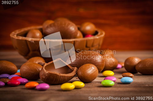 Image of Easter chocolate background