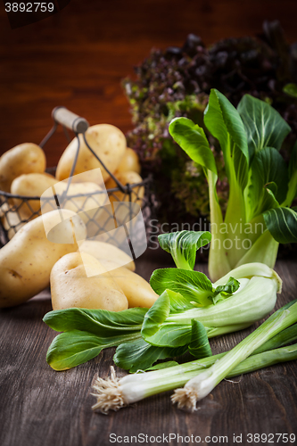 Image of Raw vegetables with spices