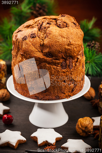 Image of Chocolate panettone cake for Christmas