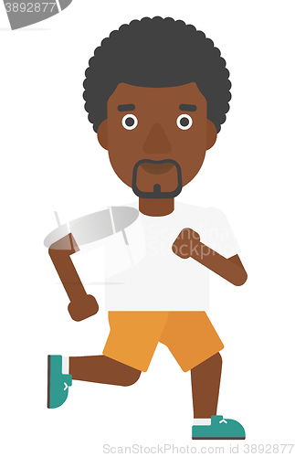 Image of Sportive man jogging.