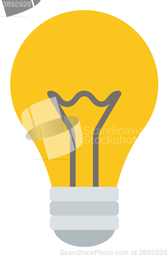 Image of Yellow light bulb.