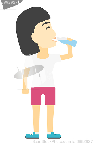 Image of Woman drinking water.