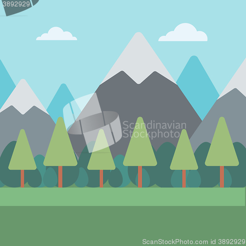 Image of Background of mountain landscape.