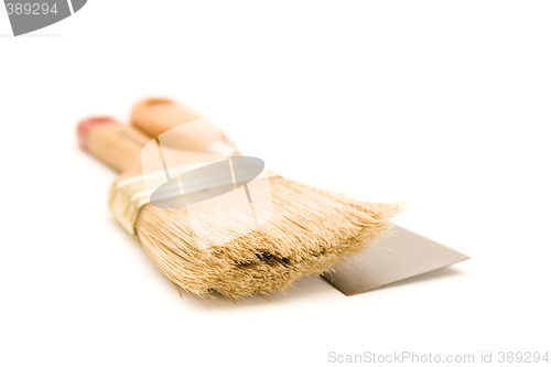 Image of Paintbrush and putty knife