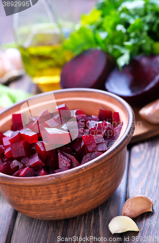 Image of salad with boiled beet