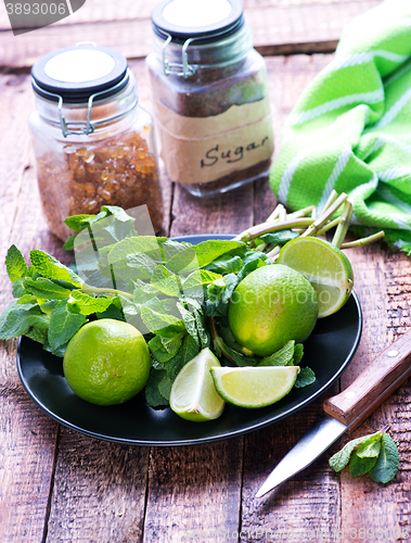 Image of ingredients for mojito