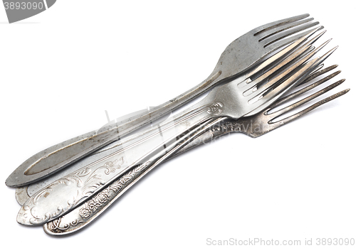 Image of old forks isolated