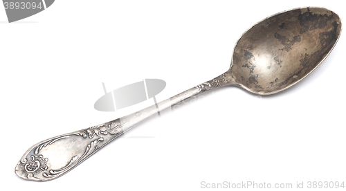 Image of silver spoon isolated