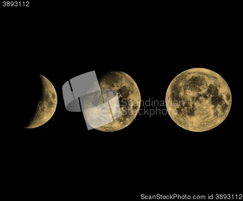 Image of Moon phases sepia