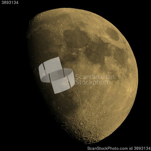 Image of Gibbous moon sepia