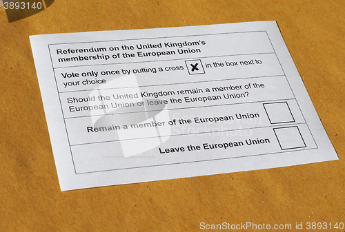 Image of Brexit referendum in UK