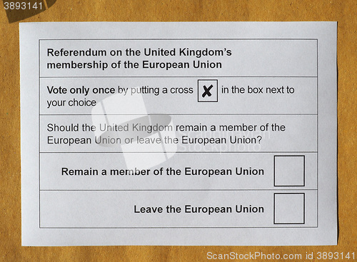 Image of Brexit referendum in UK