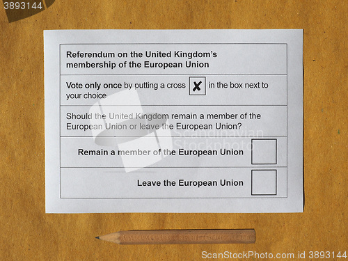 Image of Brexit referendum in UK
