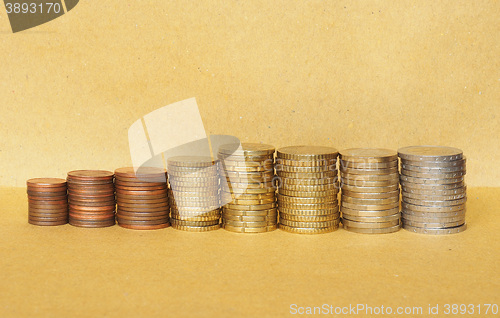 Image of Euro coins pile