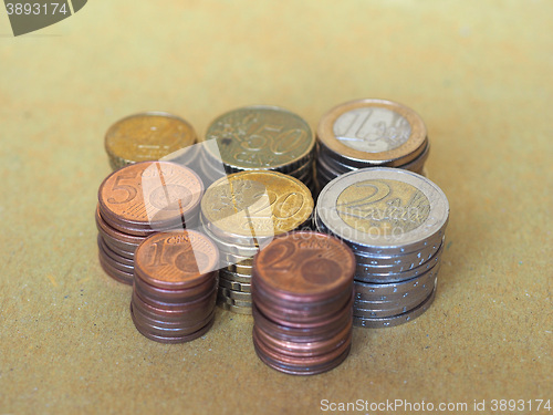 Image of Euro coins pile