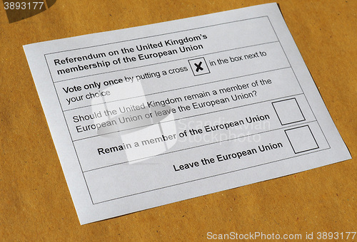 Image of Brexit referendum in UK